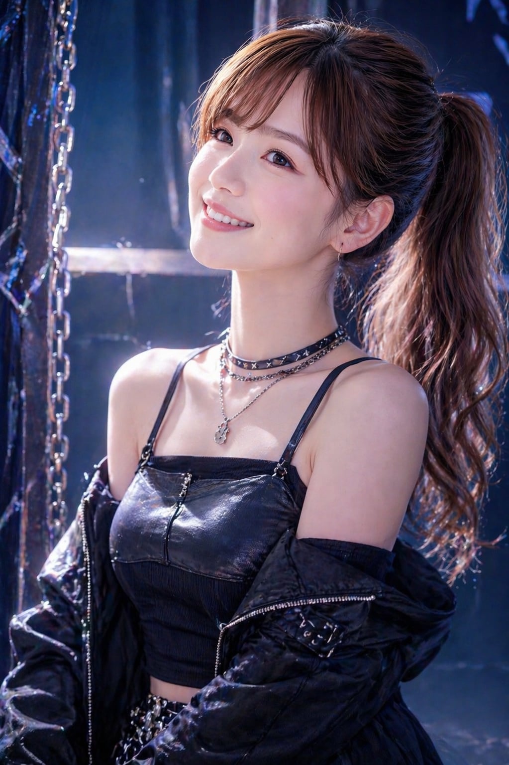 Glowing Smile & Black Leather