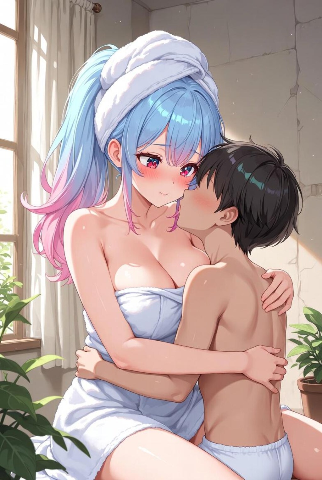 おねショタ