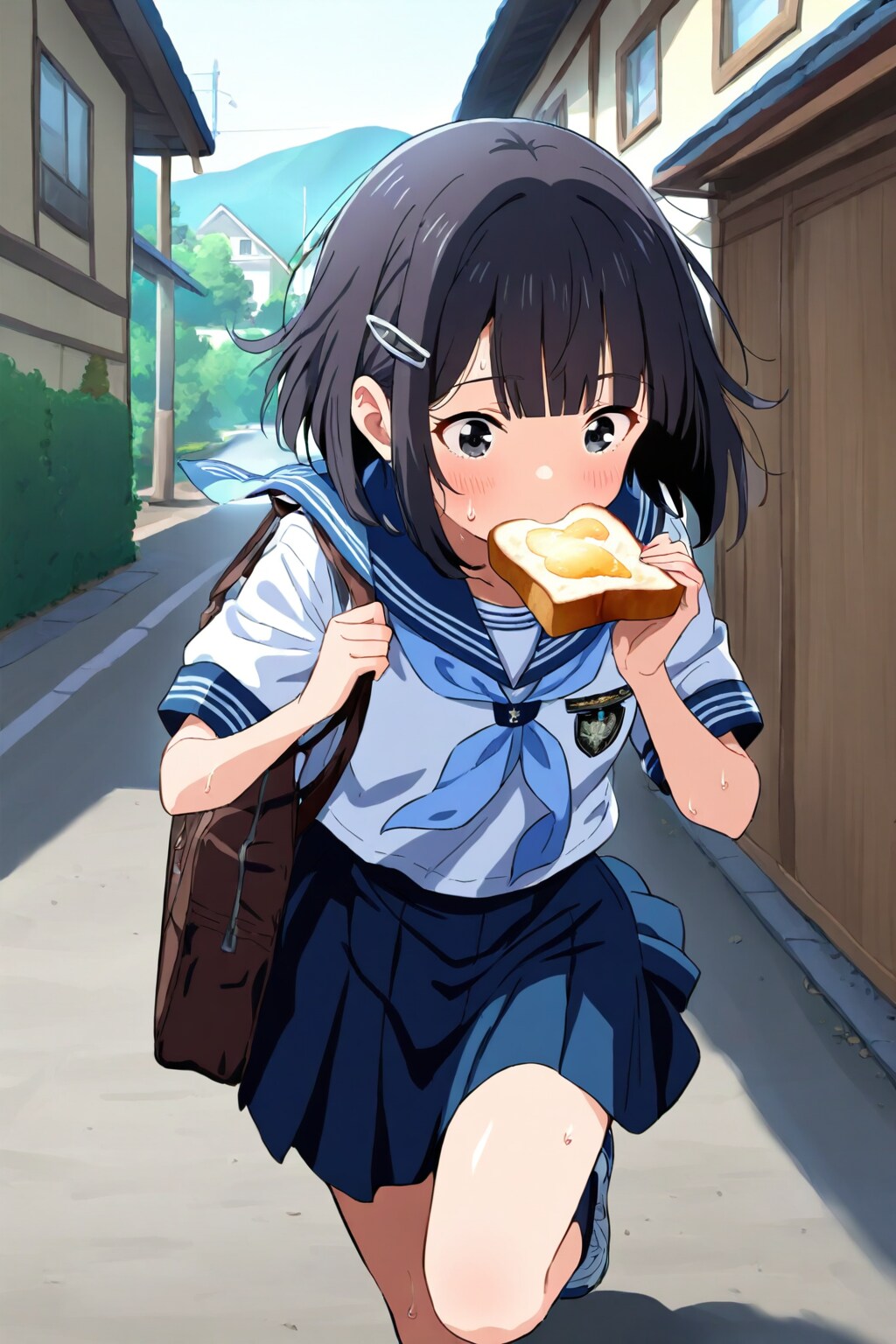 わー遅刻遅刻‼️🍞な妹ちゃん✨
