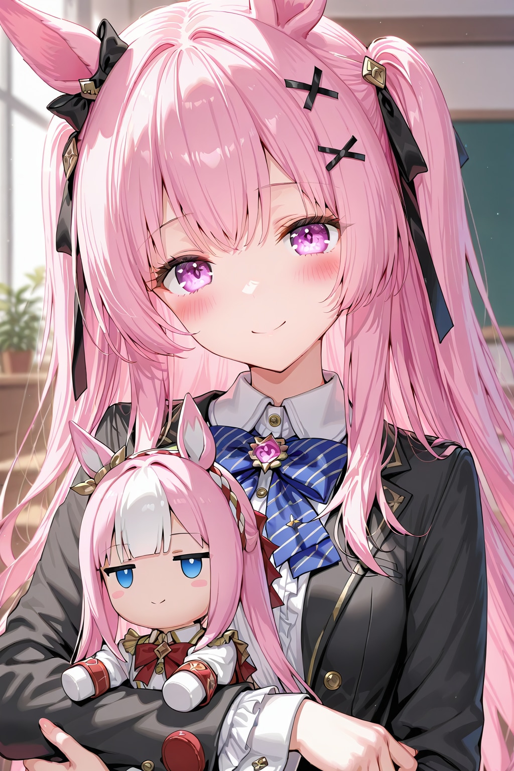 ピンクの馬人形