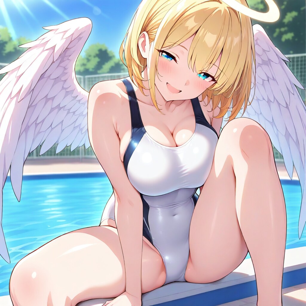 競泳水着天使さん！