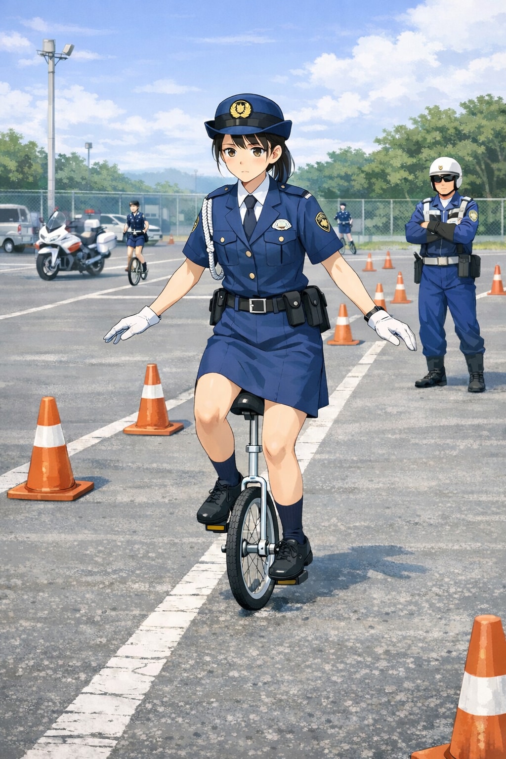 一輪車婦警