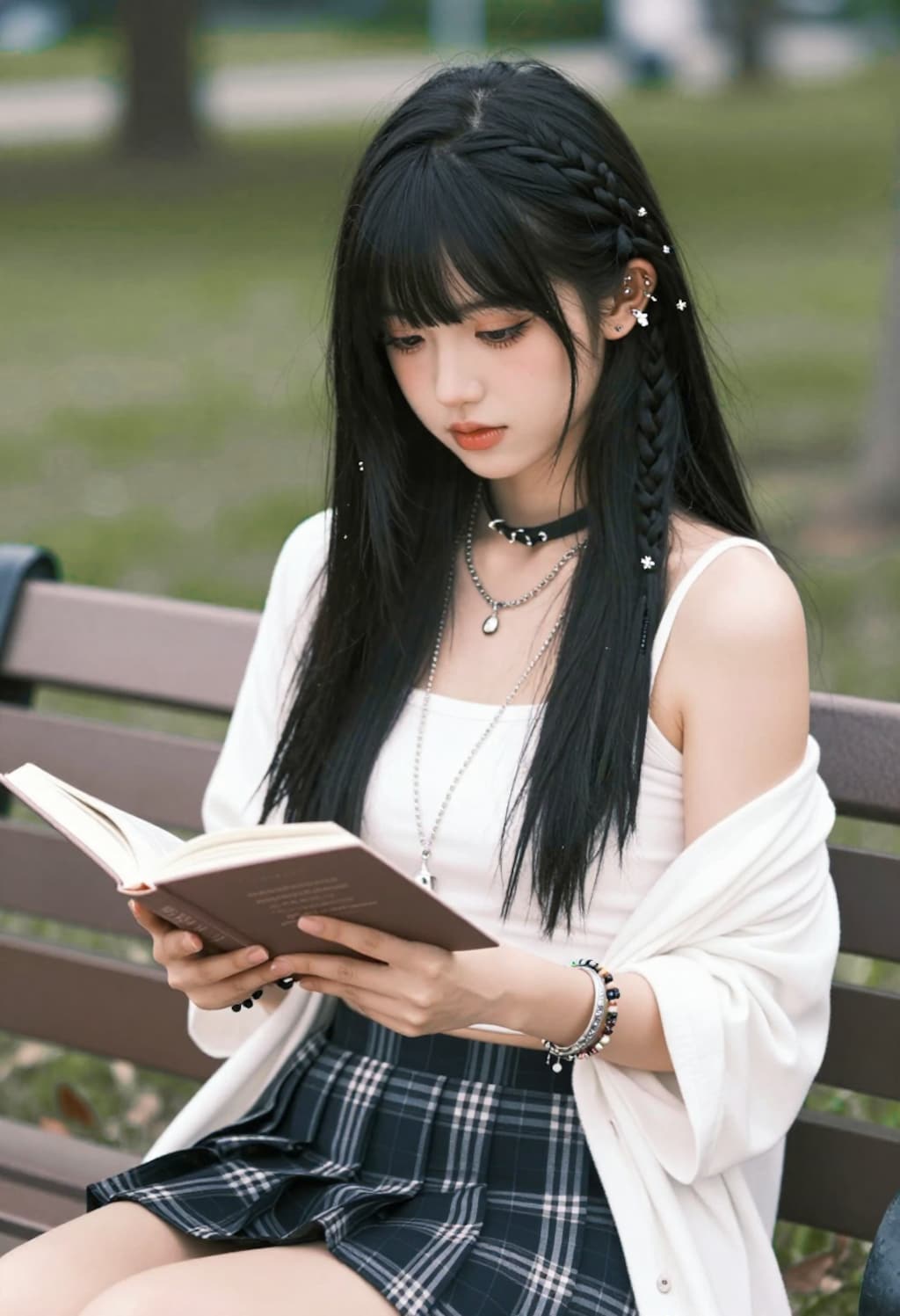 静かに本を読んでたのに我慢できずマンコ犯して潮吹きする黒髪ギャル