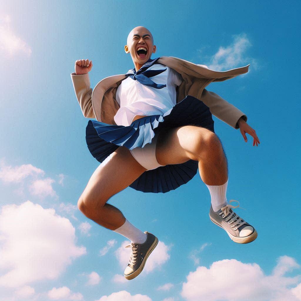 スニーカーと靴下とハゲ部長