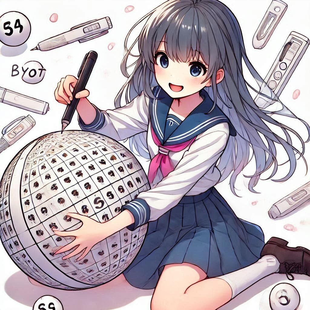 [Dalleさんで]○ートボールを作る女の子[ビョートボール]