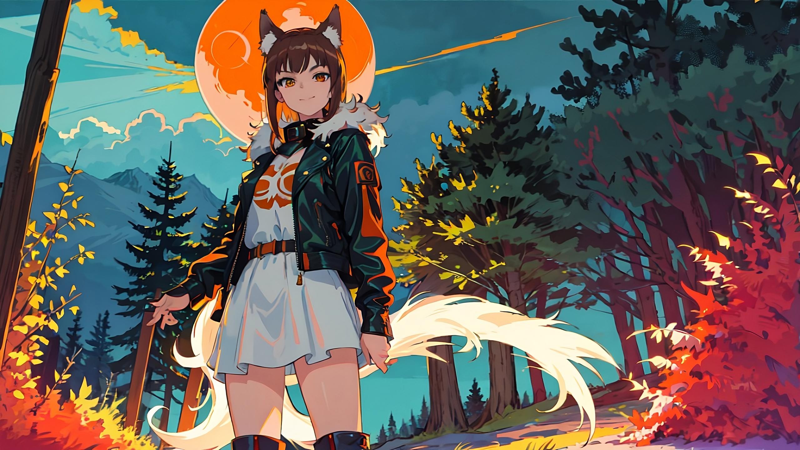 Suddenly a wild wolf girl has appeared