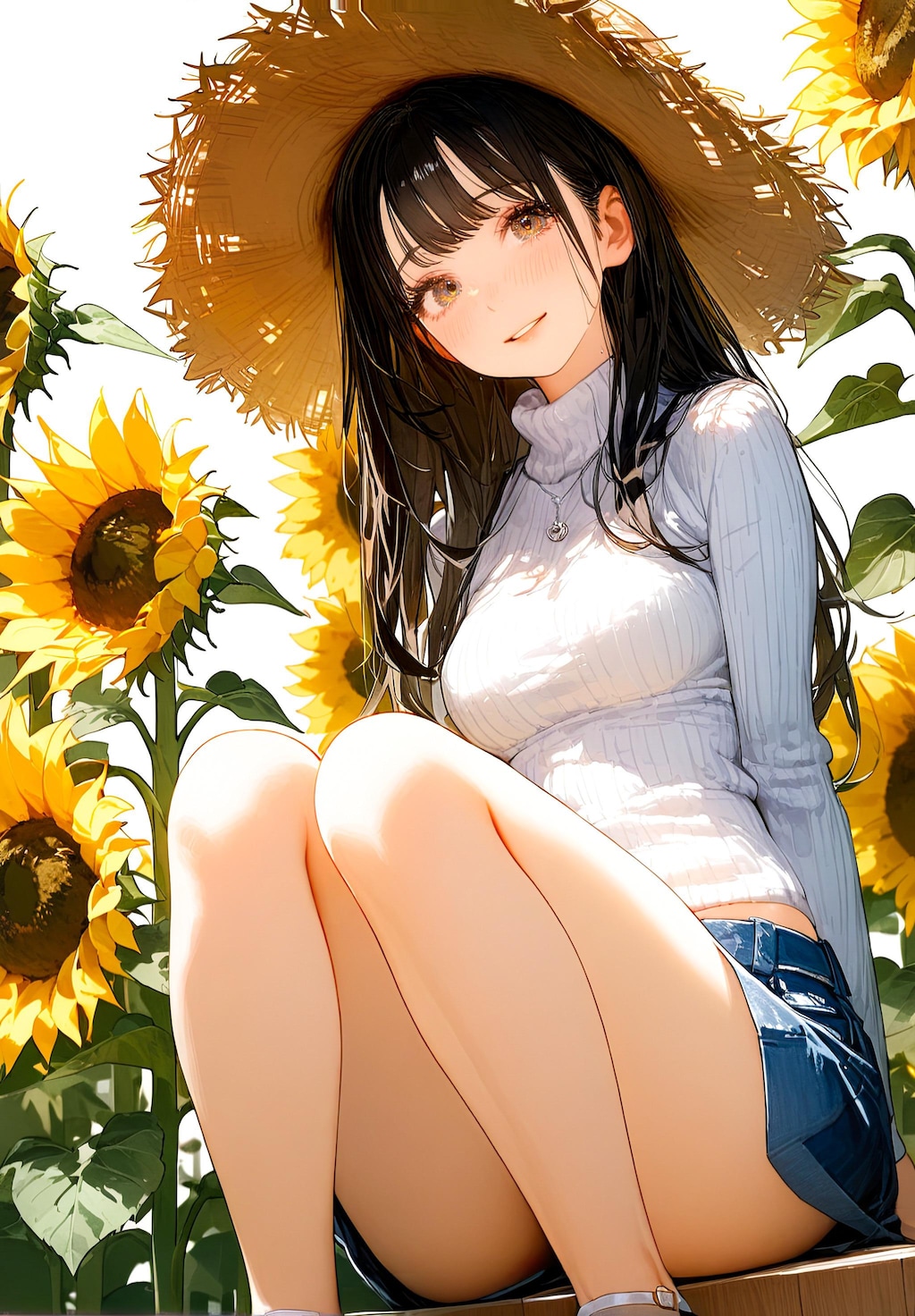 ひまわり畑の娘