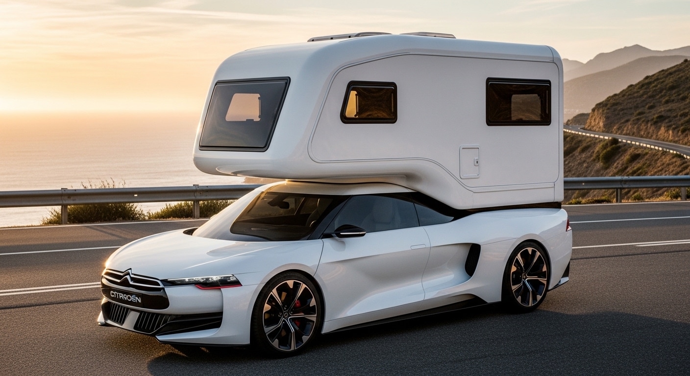 シトロエンビジョングランツーリスモキャンピングカー | の人気AIイラスト・グラビア