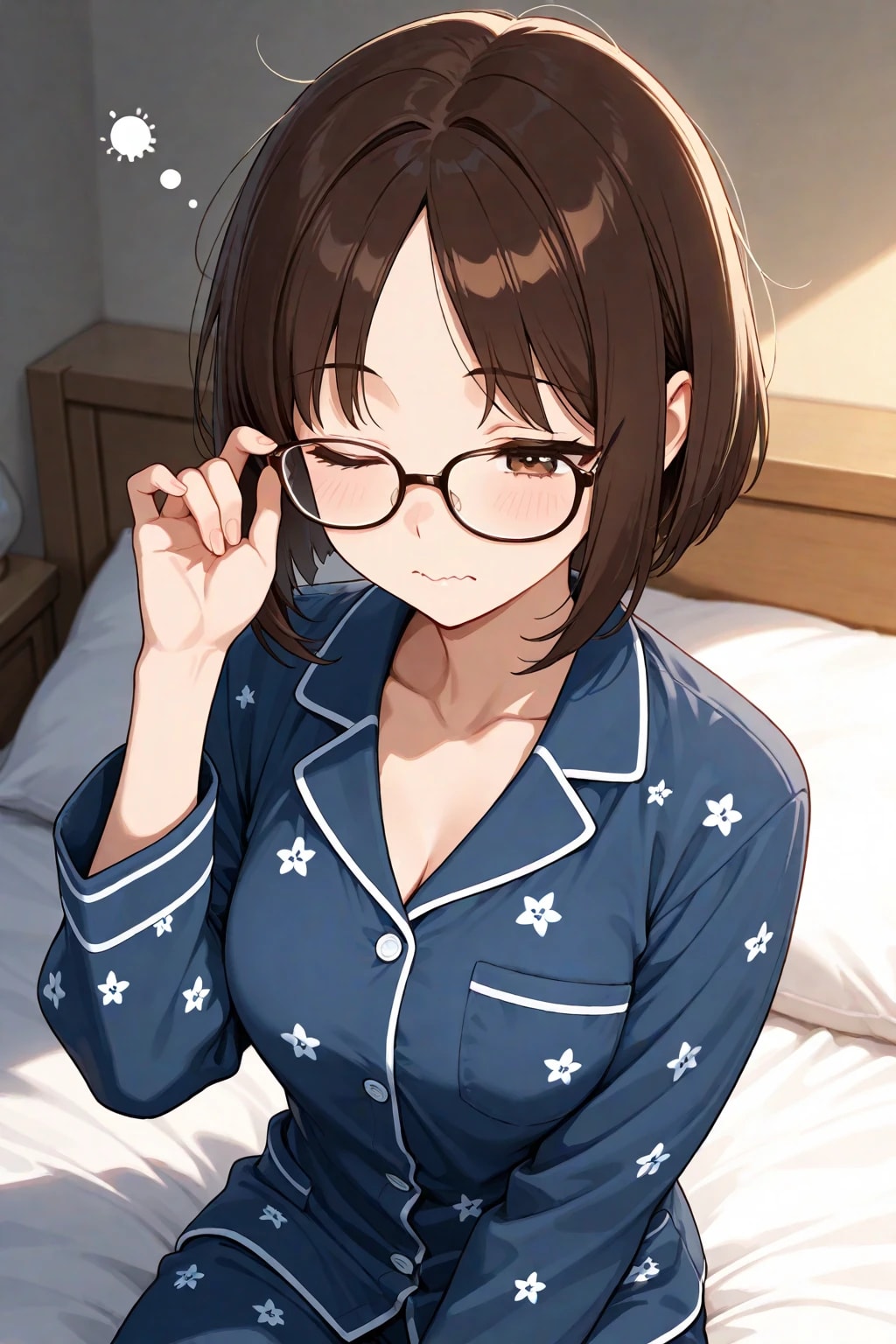 寝起きの彼女と朝から