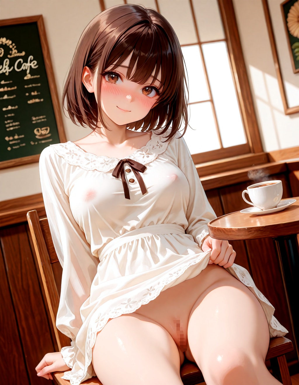 喫茶店でこっそり