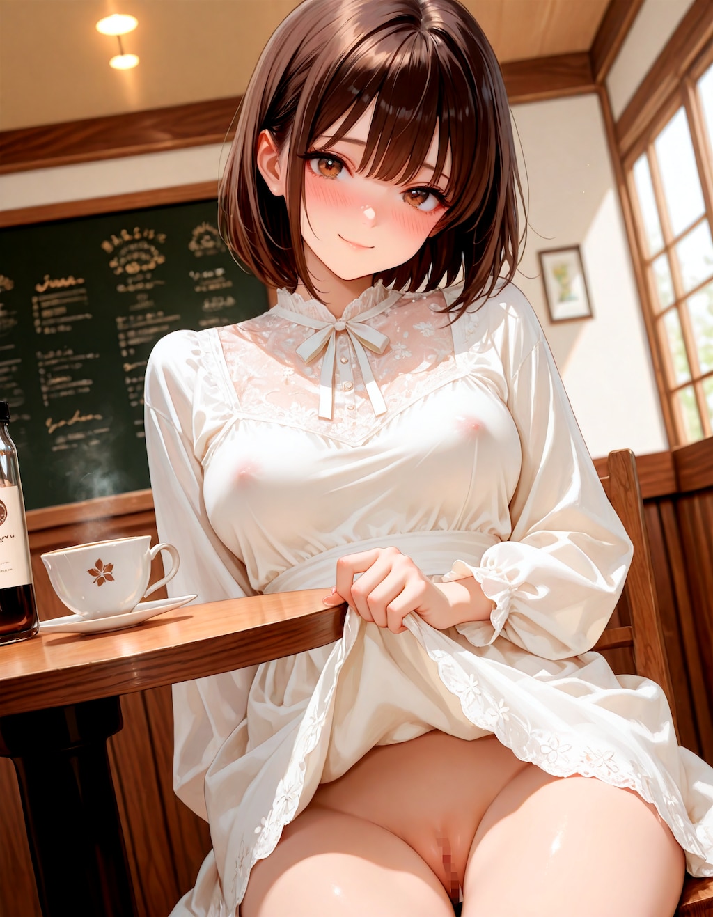 喫茶店でこっそり