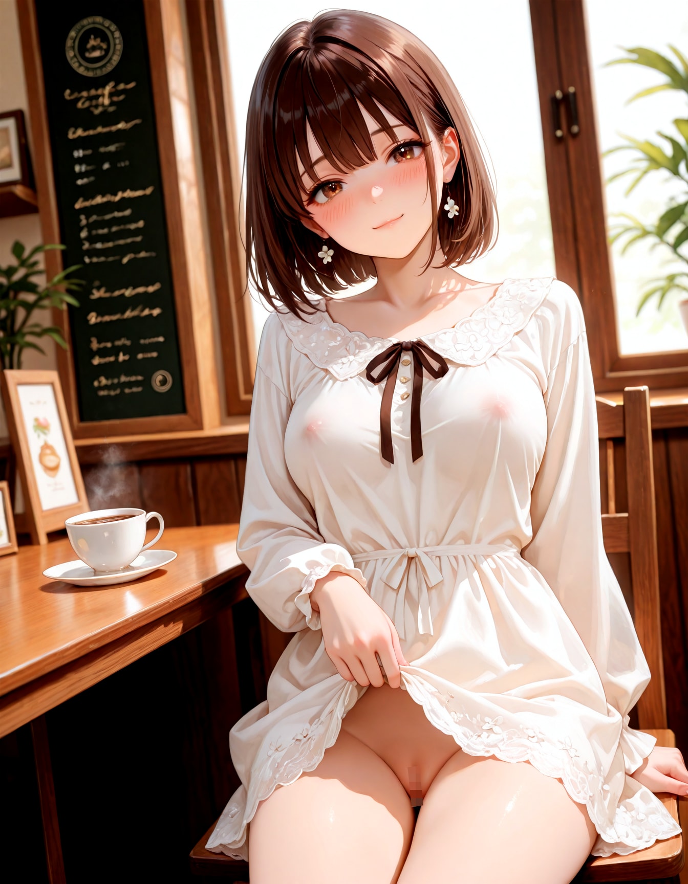 喫茶店でこっそり