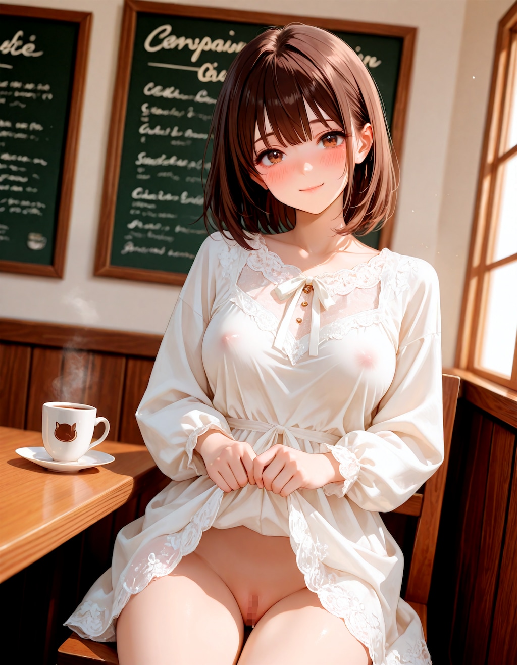 喫茶店でこっそり