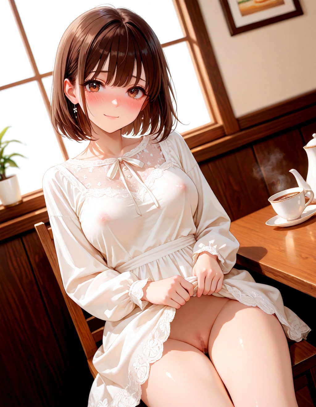 喫茶店でこっそり