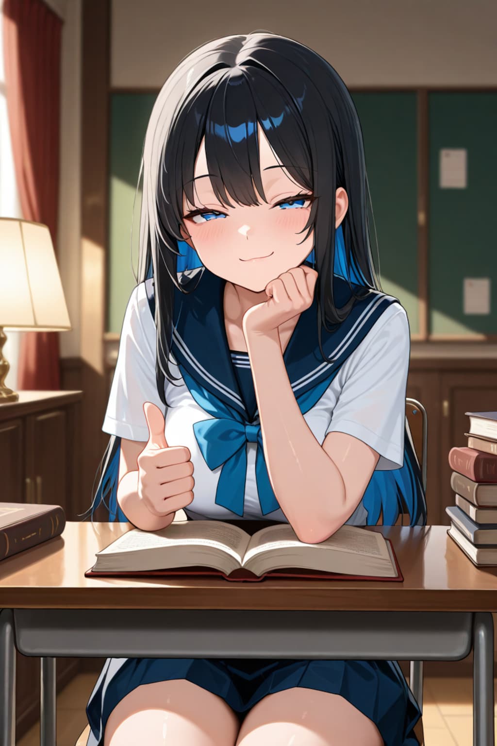 628 たまには黒髪ロングも生成したくなるお年頃