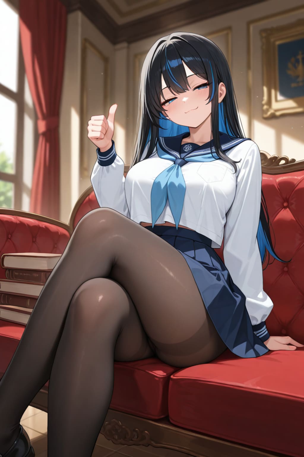 628 たまには黒髪ロングも生成したくなるお年頃