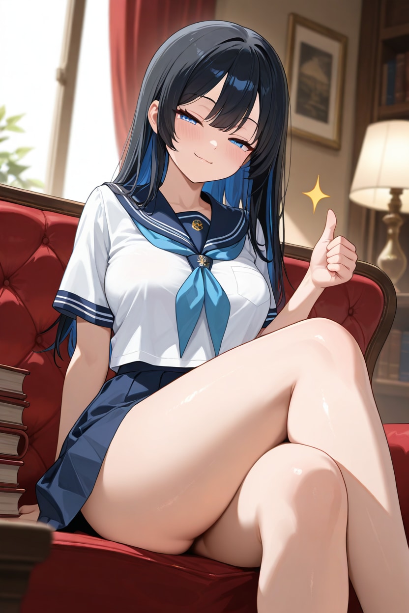 628 たまには黒髪ロングも生成したくなるお年頃 | の人気AIイラスト・グラビア