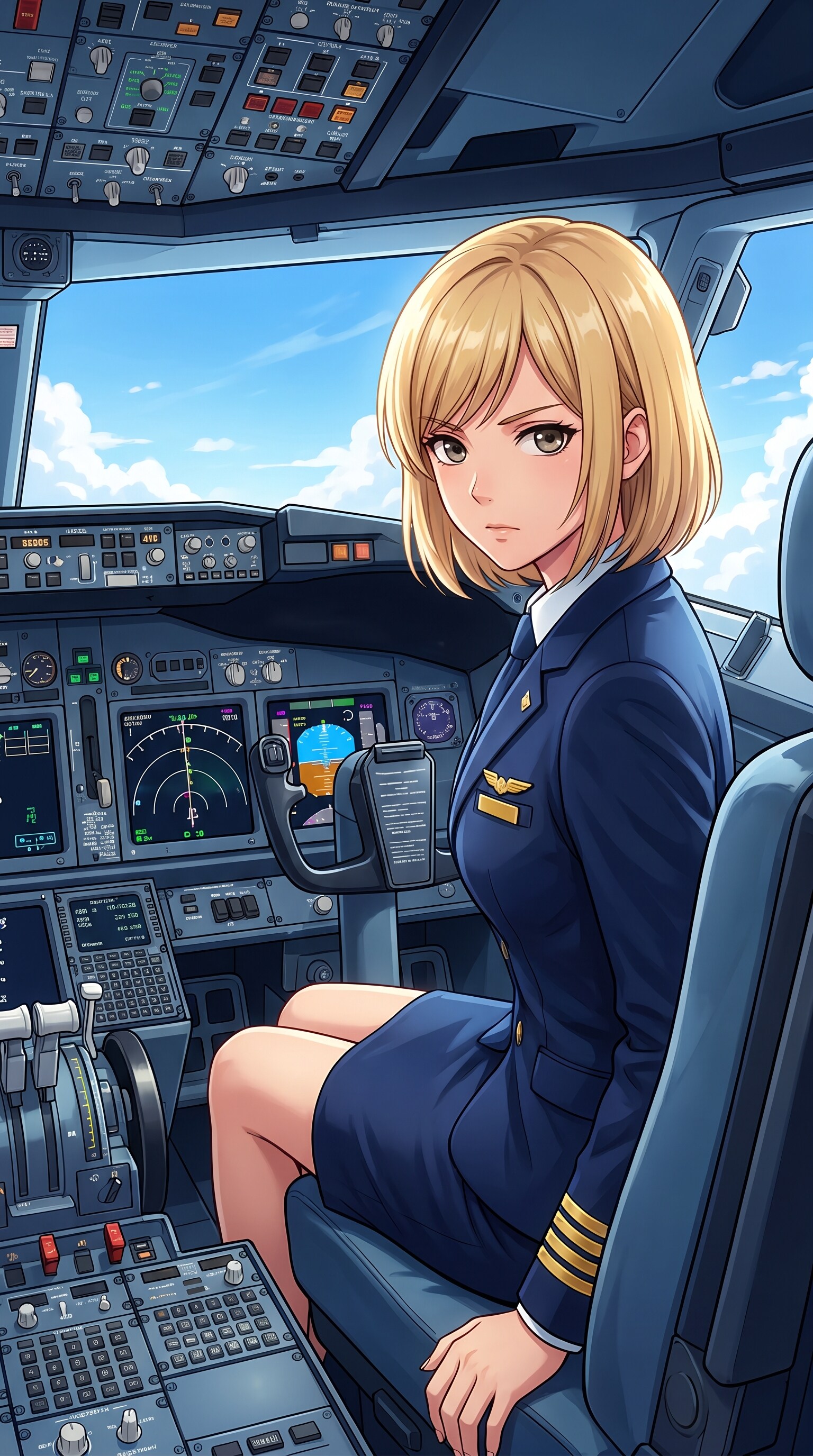 女性パイロット　副操縦士 | の人気AIイラスト・グラビア