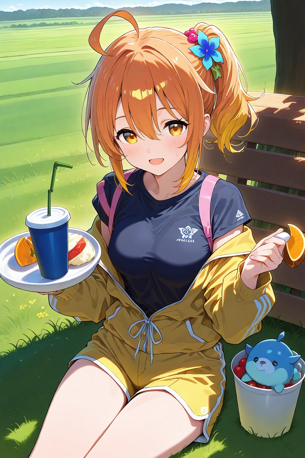 2語プロンプトシリーズ　草原でランチ