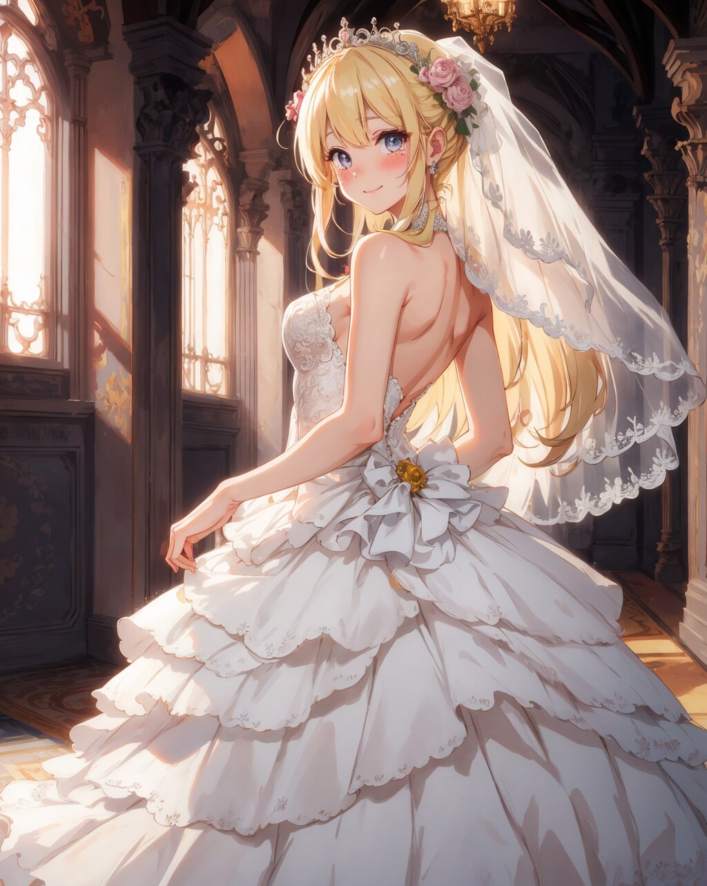 家族を振り返る花嫁