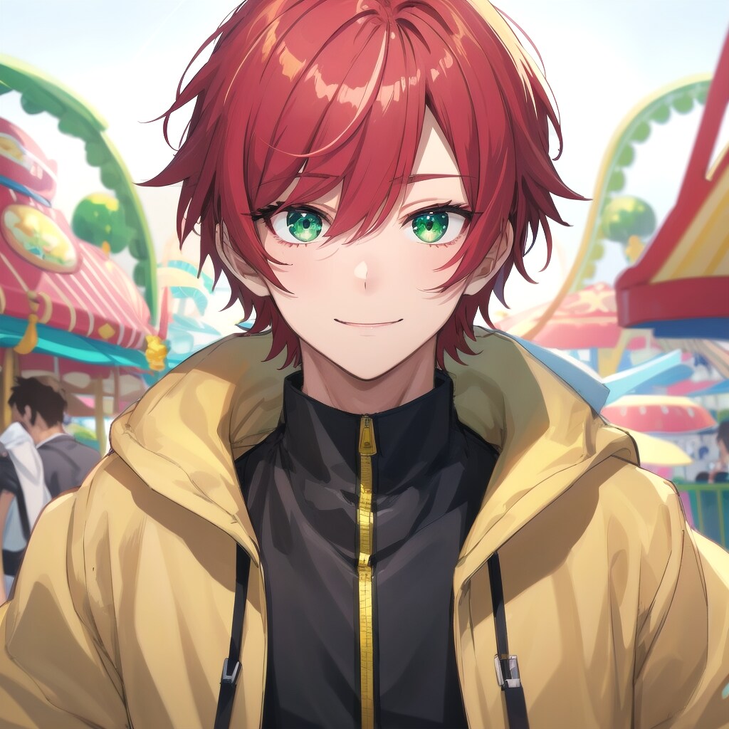 赤髪のカレとデート | の人気AIイラスト・グラビア