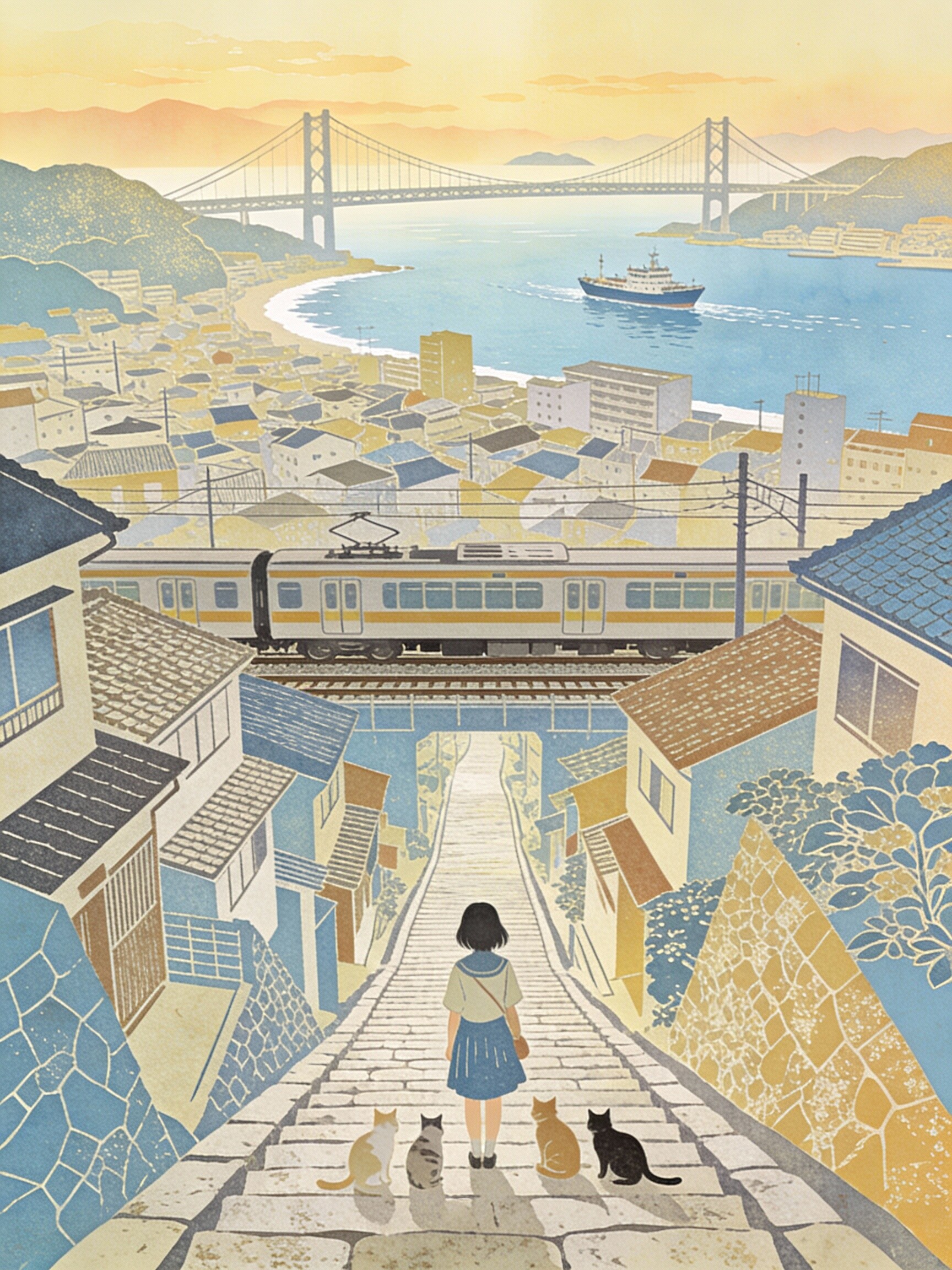 海の見える街23 | の人気AIイラスト・グラビア