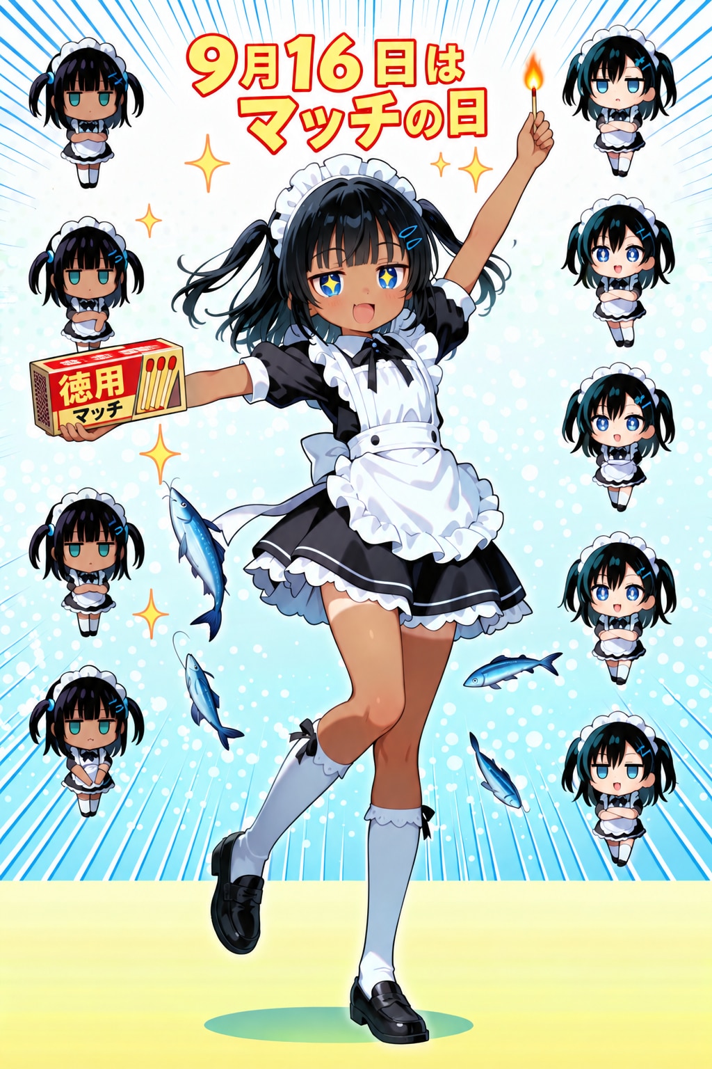 メイドこなつちゃんとちびキャラ～ズ Z916 | の人気AIイラスト・グラビア