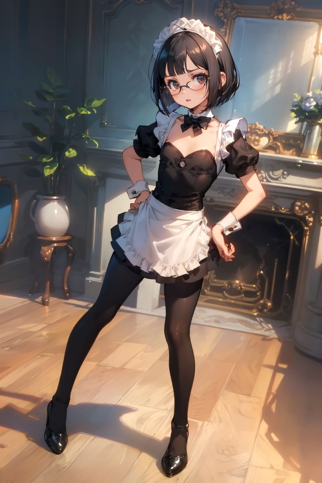 メイドの眼鏡っ娘