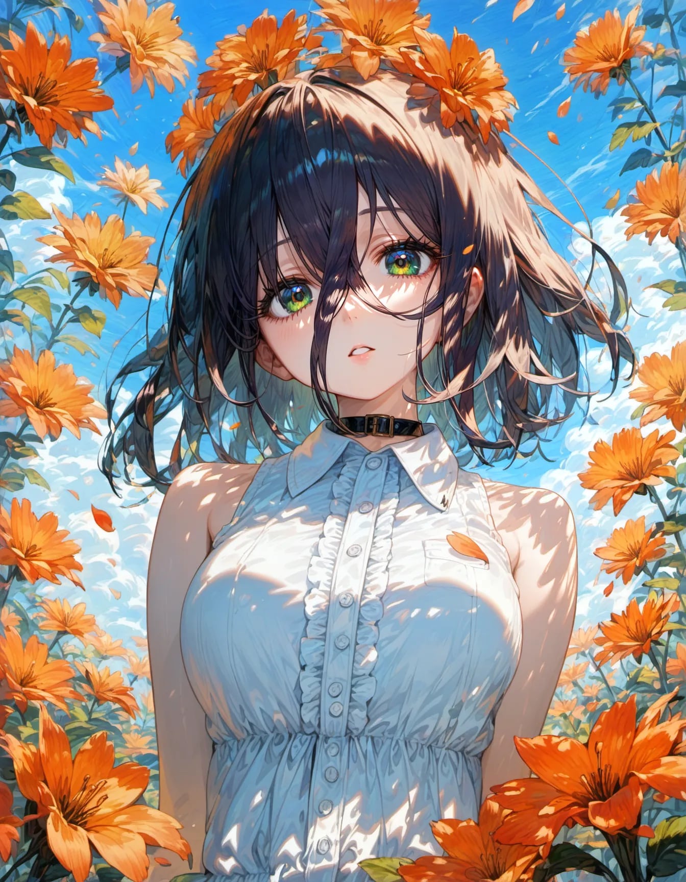 Breeze Through the Marigolds | の人気AIイラスト・グラビア