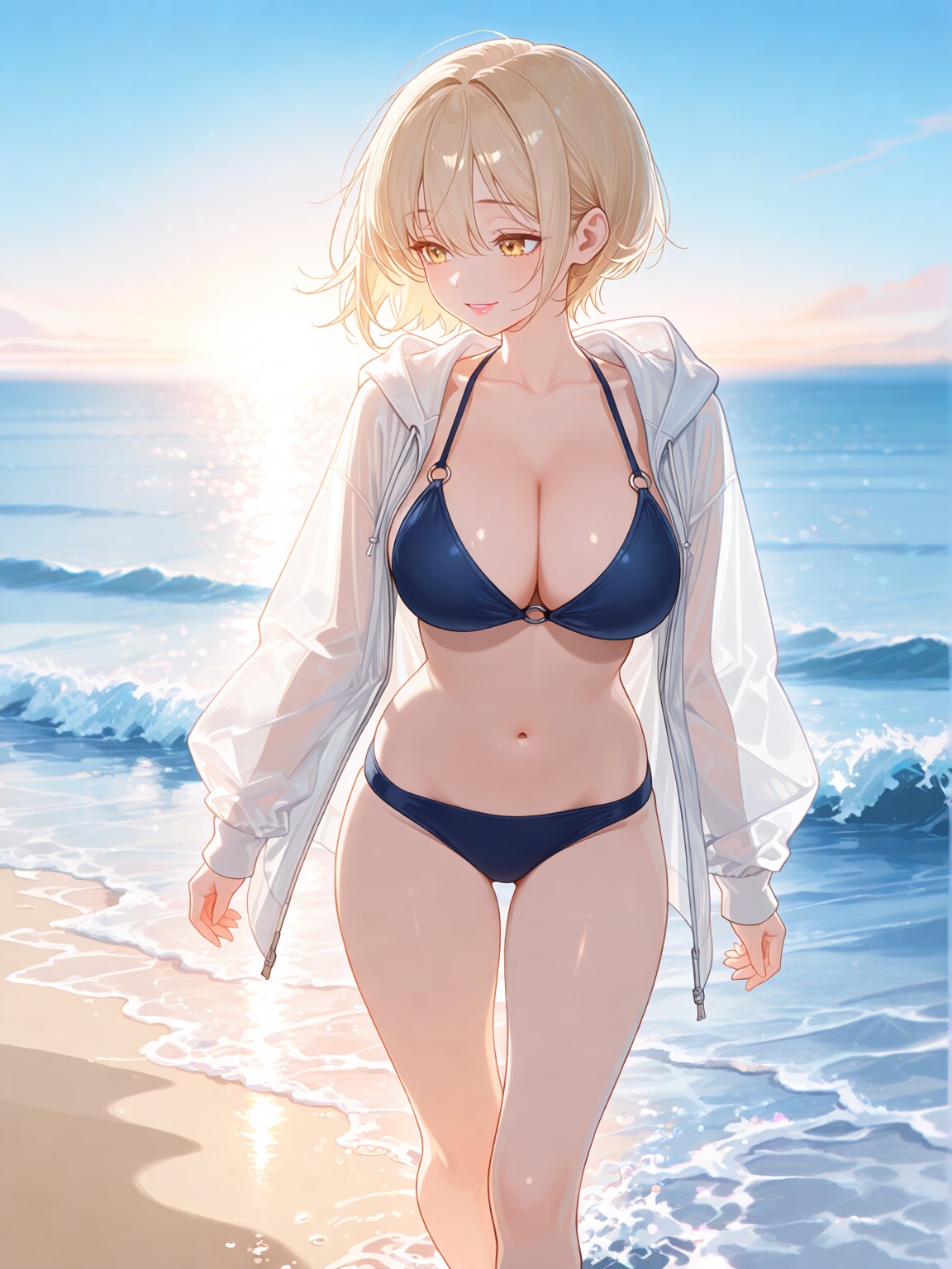 早朝の光。
