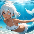 DGs　水曜日　褐色白髪ロリ人魚姫 4枚目