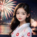 花火と浴衣少女 5枚目