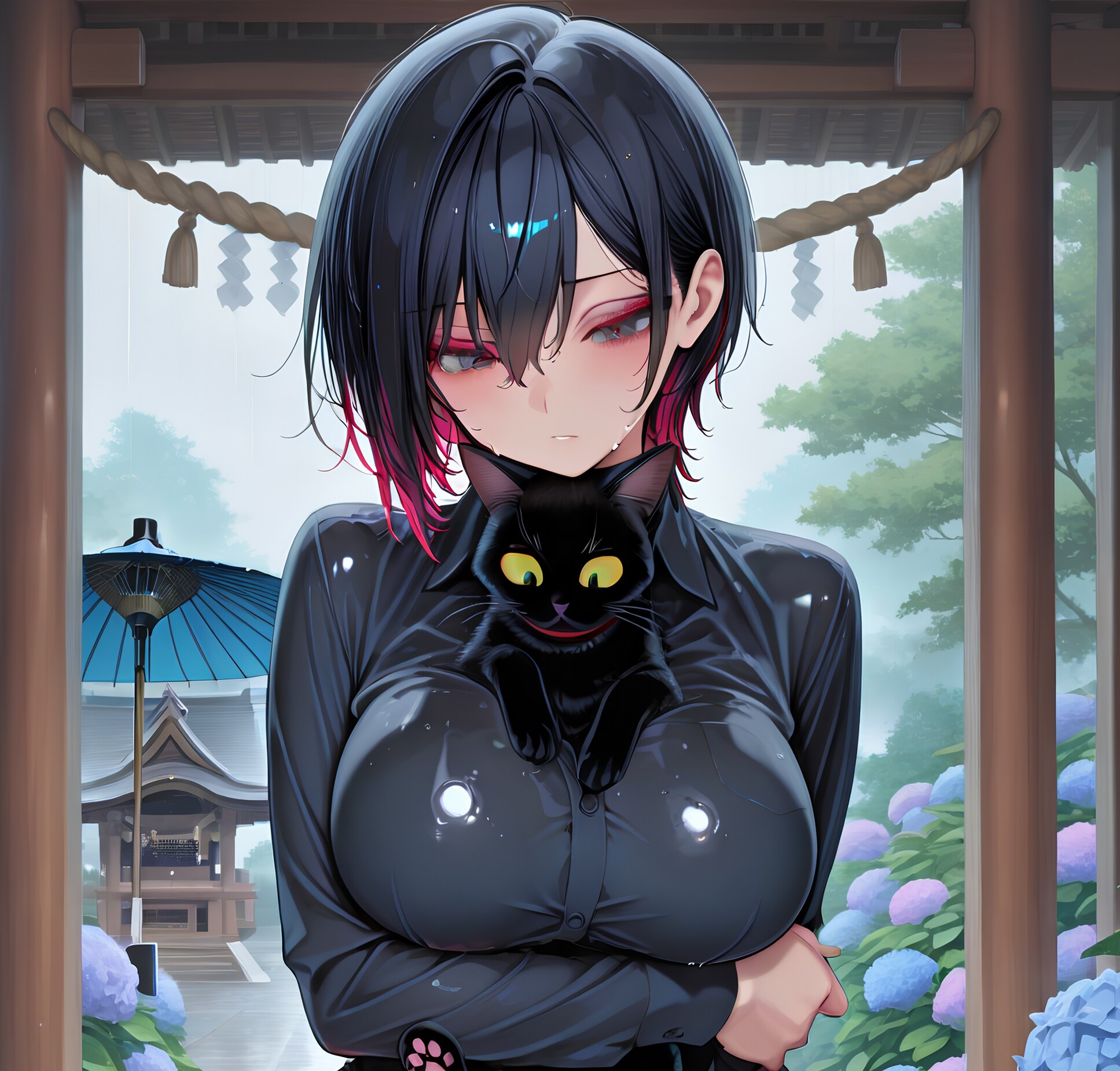 びしょ濡れで拾った黒猫＜全年齢＞