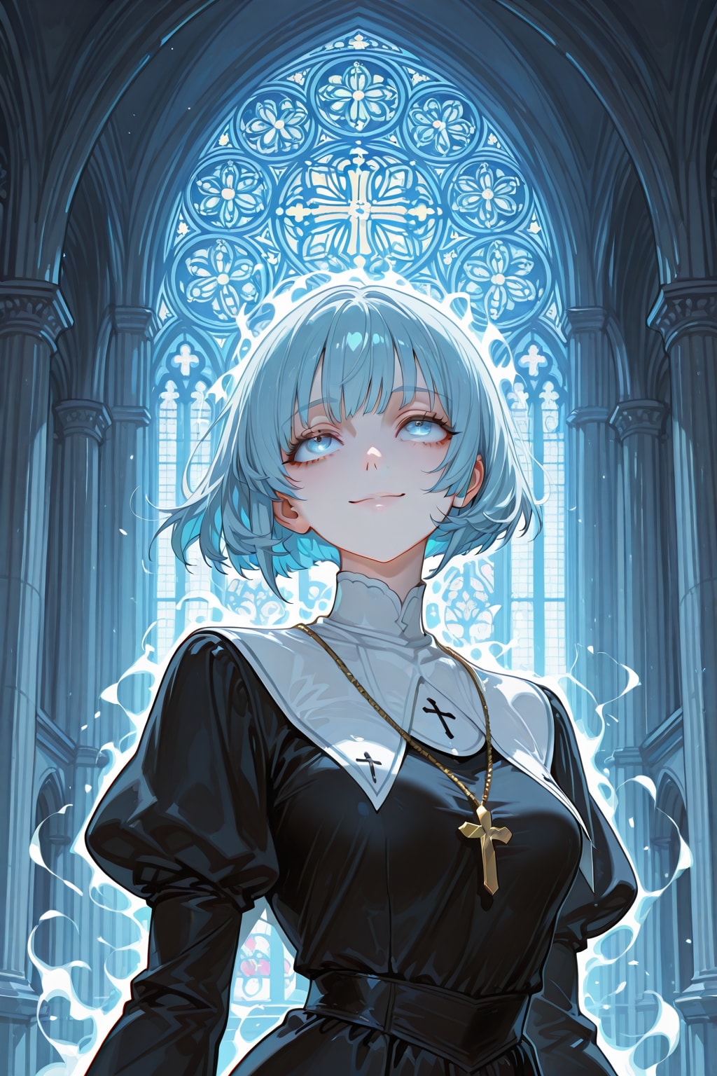 修道院の青い瞳 | の人気AIイラスト・グラビア