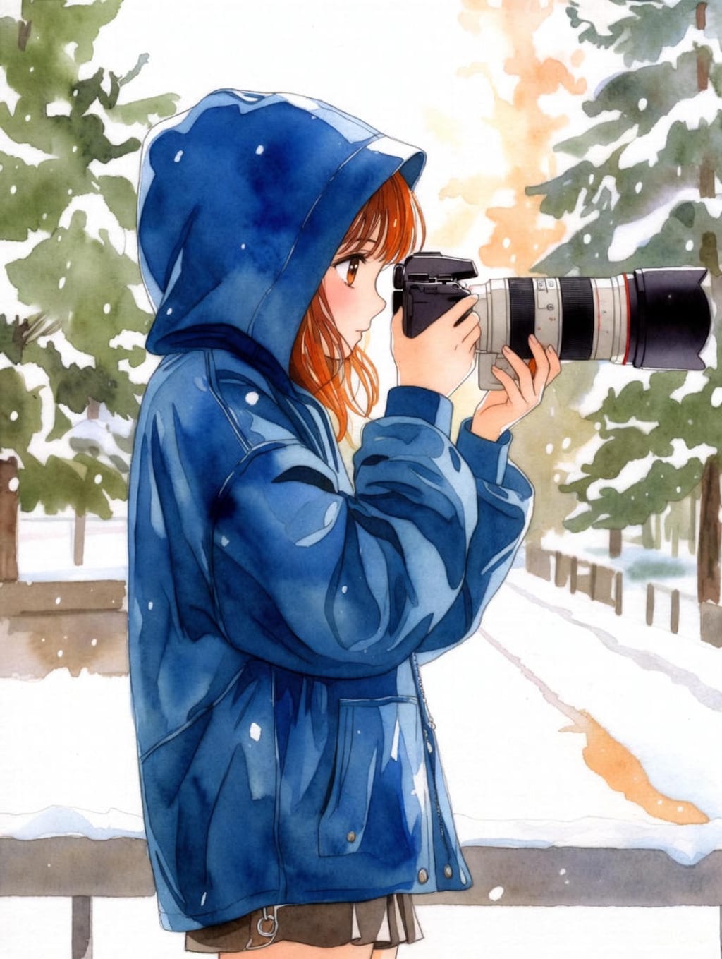 雪しか写らない