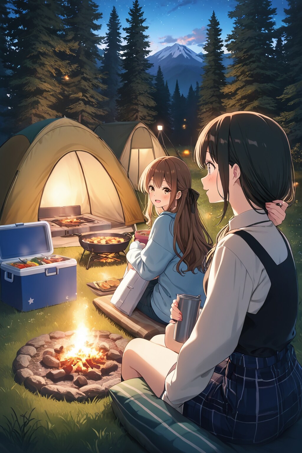 ねぇ、テ、、、テントの中で何で火つけているの？💦