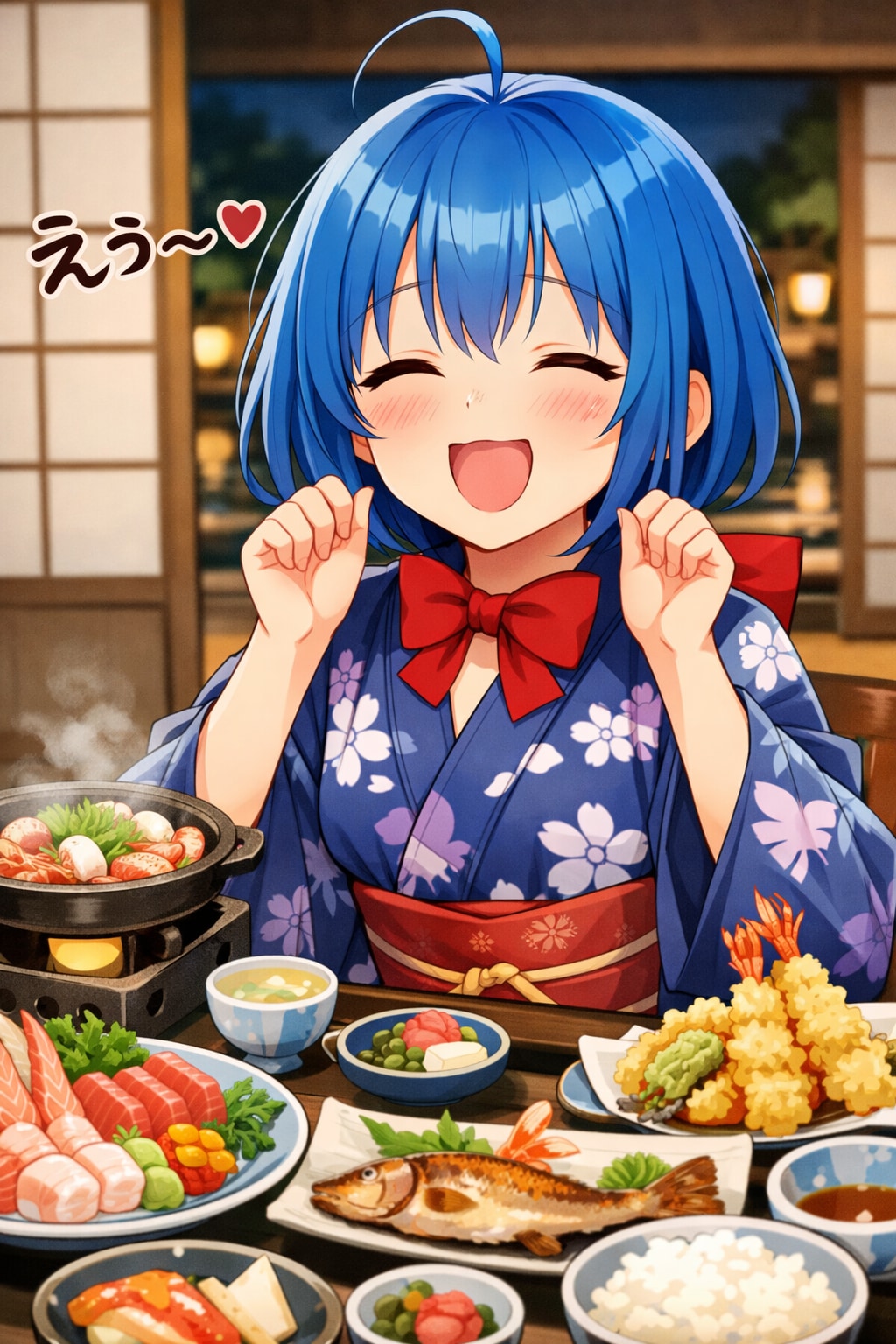 代理ちゃんと旅館の料理