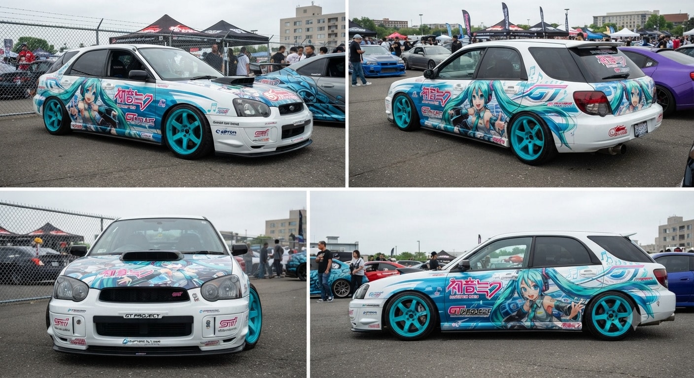 インプレッサスポーツワゴン初音ミク痛車 | の人気AIイラスト・グラビア
