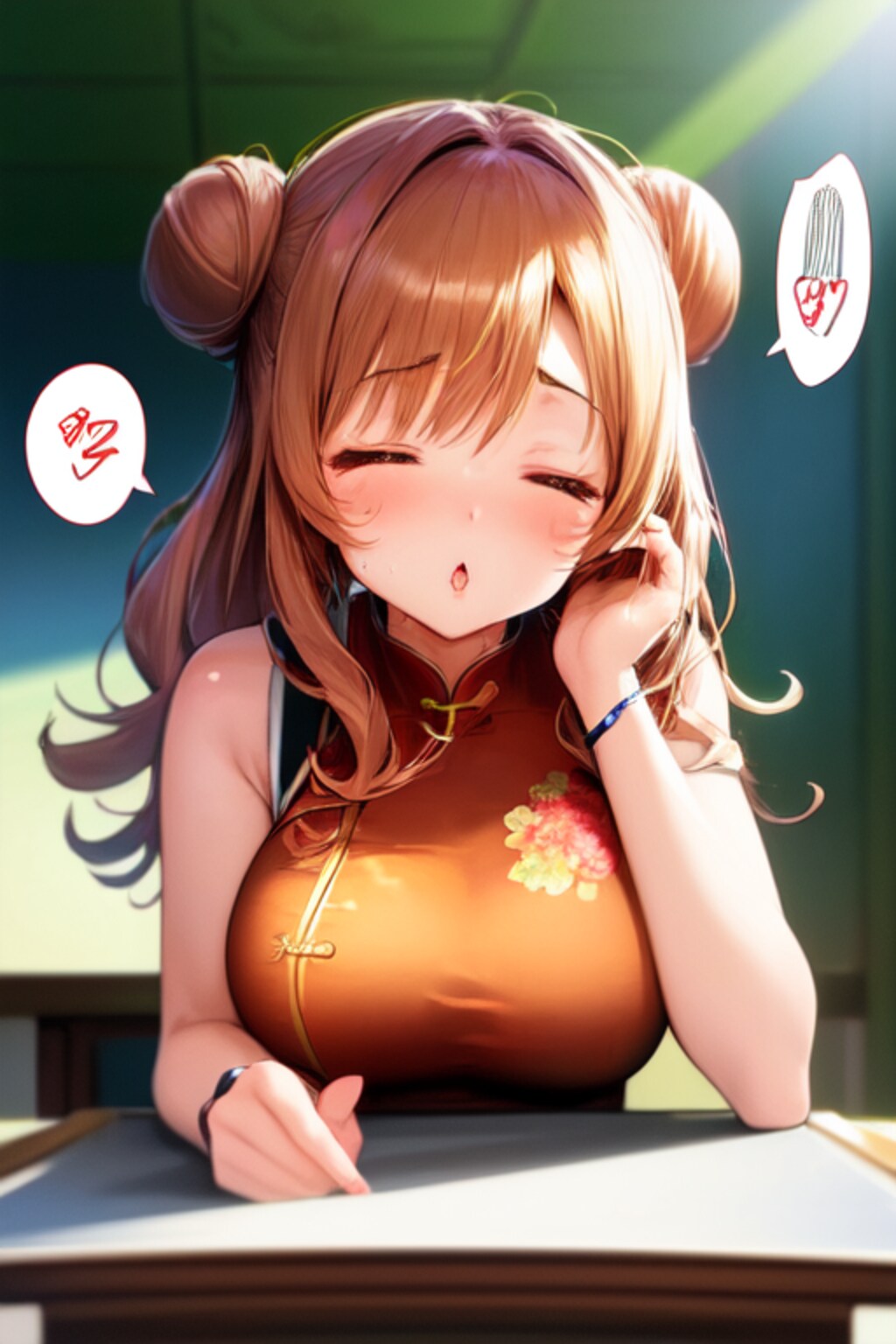 チャイナ娘の居眠り