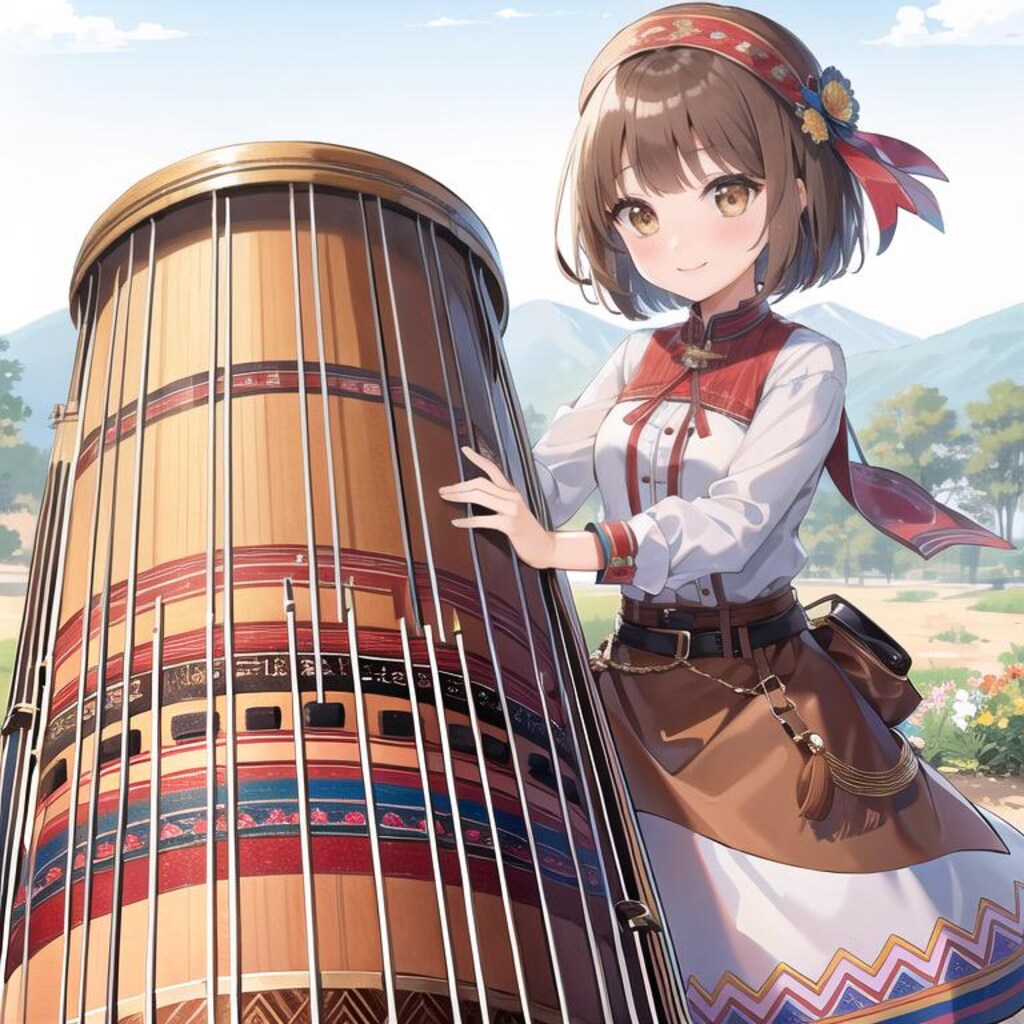 民族楽器を弾きこなすうちの子