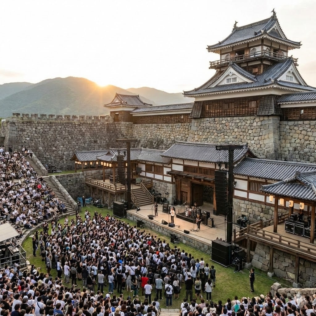 お城風の野外音楽堂 | の人気AIイラスト・グラビア