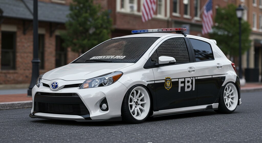 トヨタヤリスFBIパトロールカーのドリ車