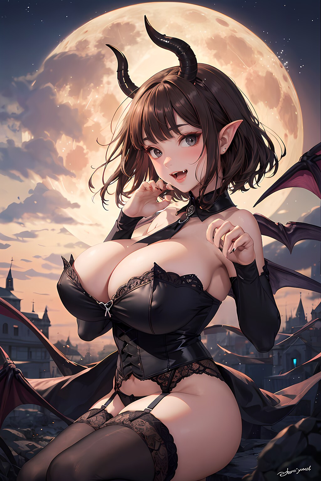 愛梨のサキュバスコスプレ