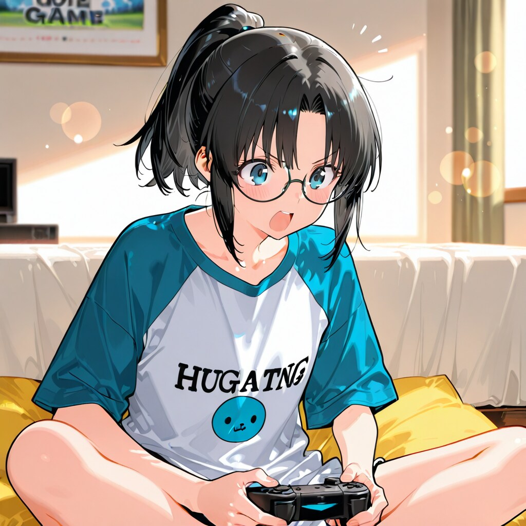 ゲームをする楓ちゃん