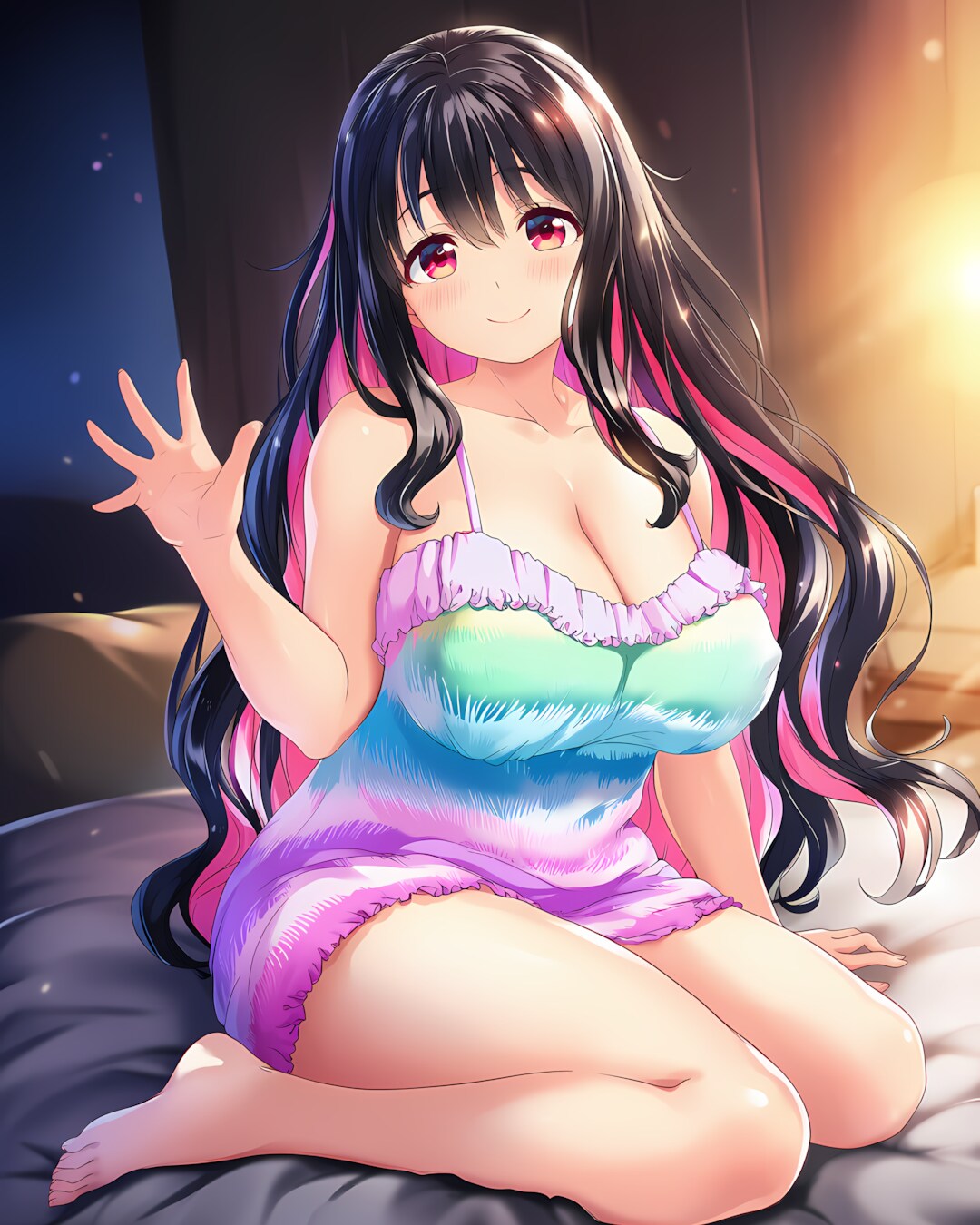🌙アイスカラーのワンピでリラックス✨おやすみ💤