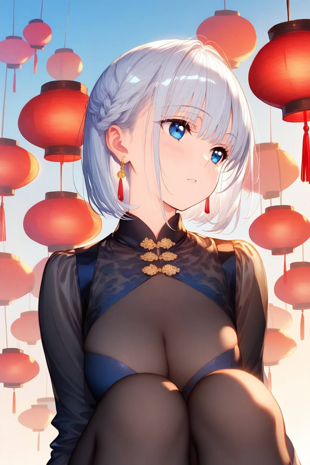 灯に揺れるまなざし | の人気AIイラスト・グラビア