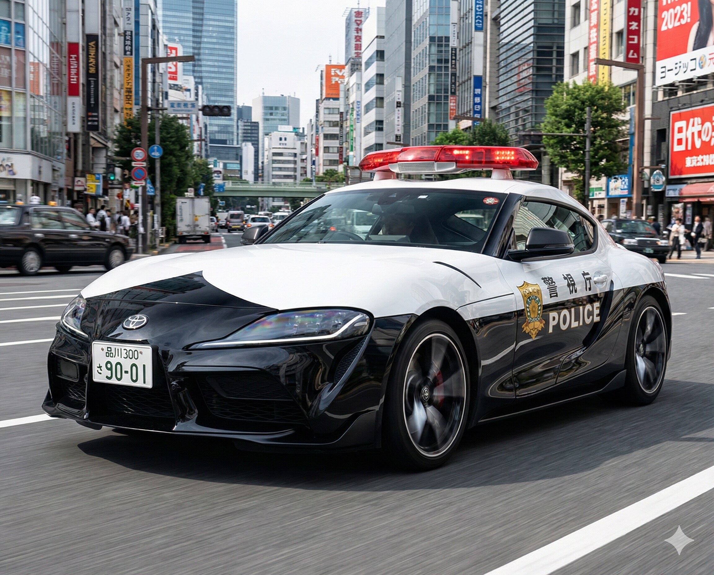 パトカー仕様の90スープラ | の人気AIイラスト・グラビア