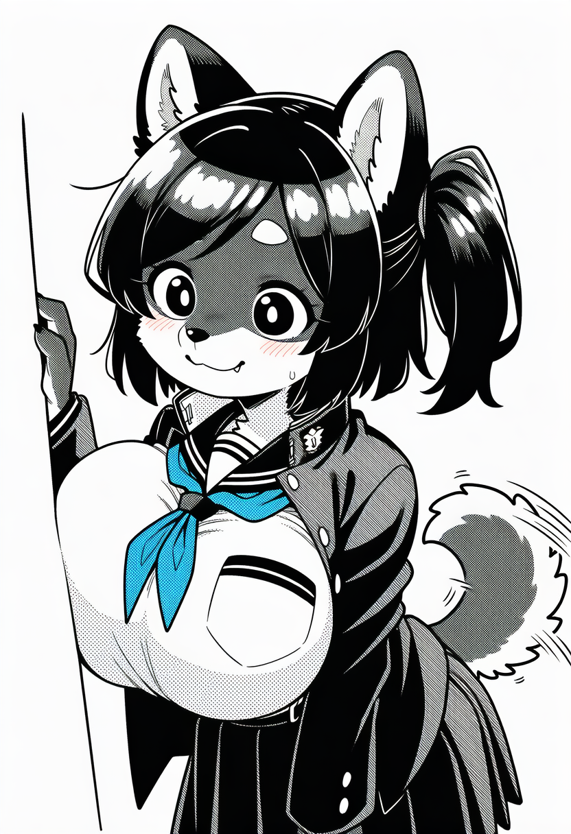 黒柴犬（novelAI）