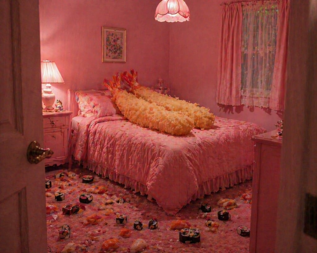 ちょっとおかしいピンクの部屋