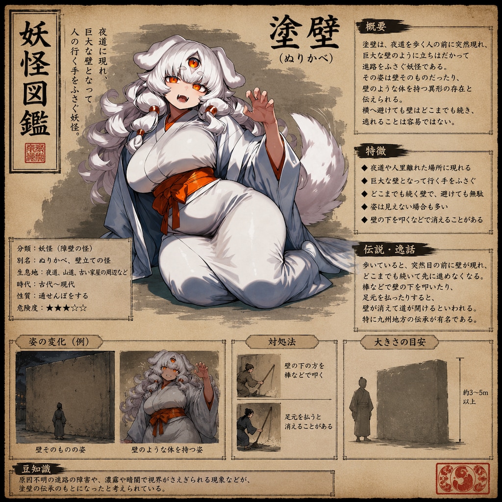 妖怪図鑑【塗壁】